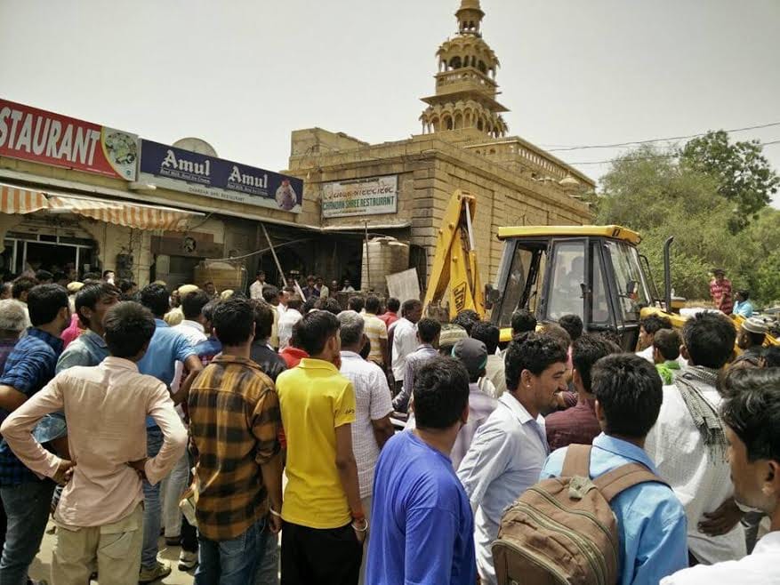 Market encroachment in jaisalmer