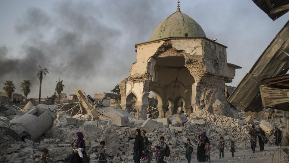 Iraqi forces ruin Mosul Great Mosque of al Nuri