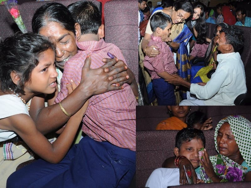 missing children meet to their parents.
