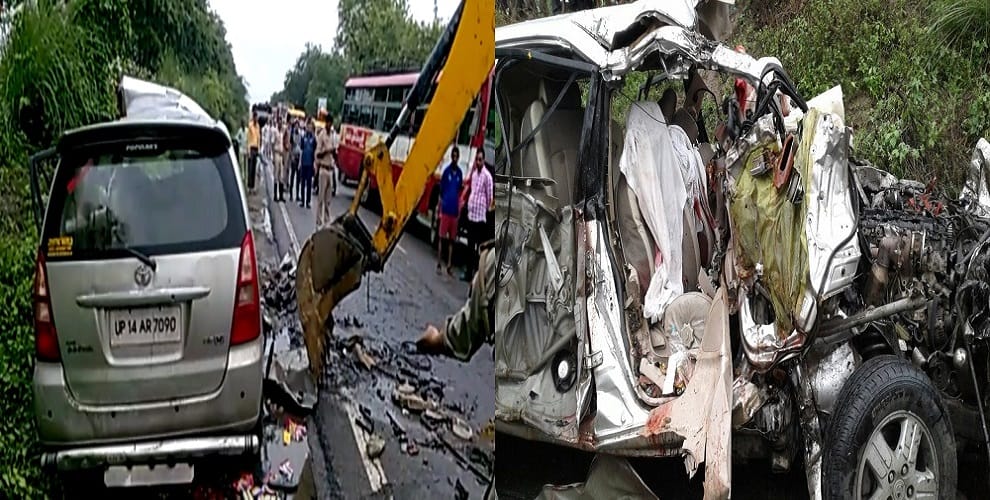 accident: The terrible collision of Bus-Innova, nine people including three children die