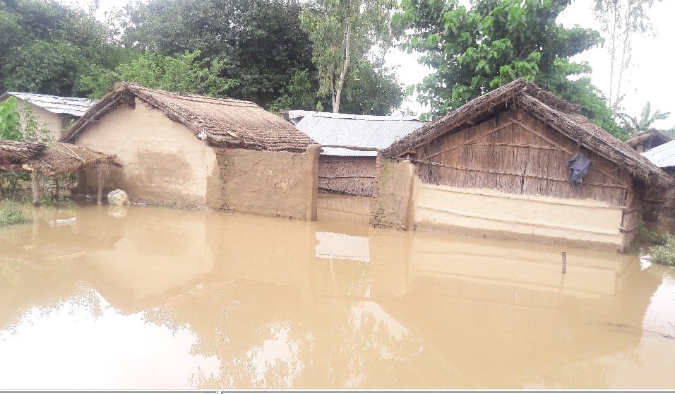 Water level of Mohana river increased during heavy rains on mountains