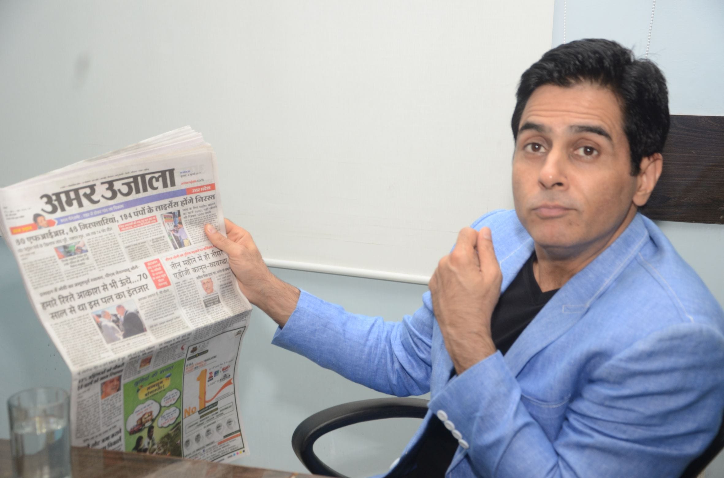 actor aman verma in Amar Ujala Office.