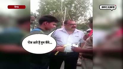 Bjp Councilor misbehaved with police during vehicle checking in Meerut, video goes viral  