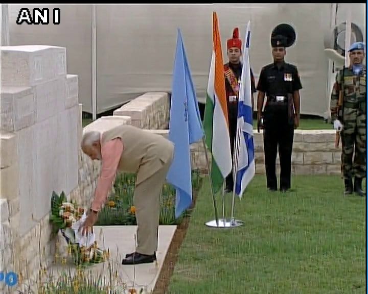 PM Modi pays tribute at cemetery for Indian soldiers of WWI in Haifa, see photos