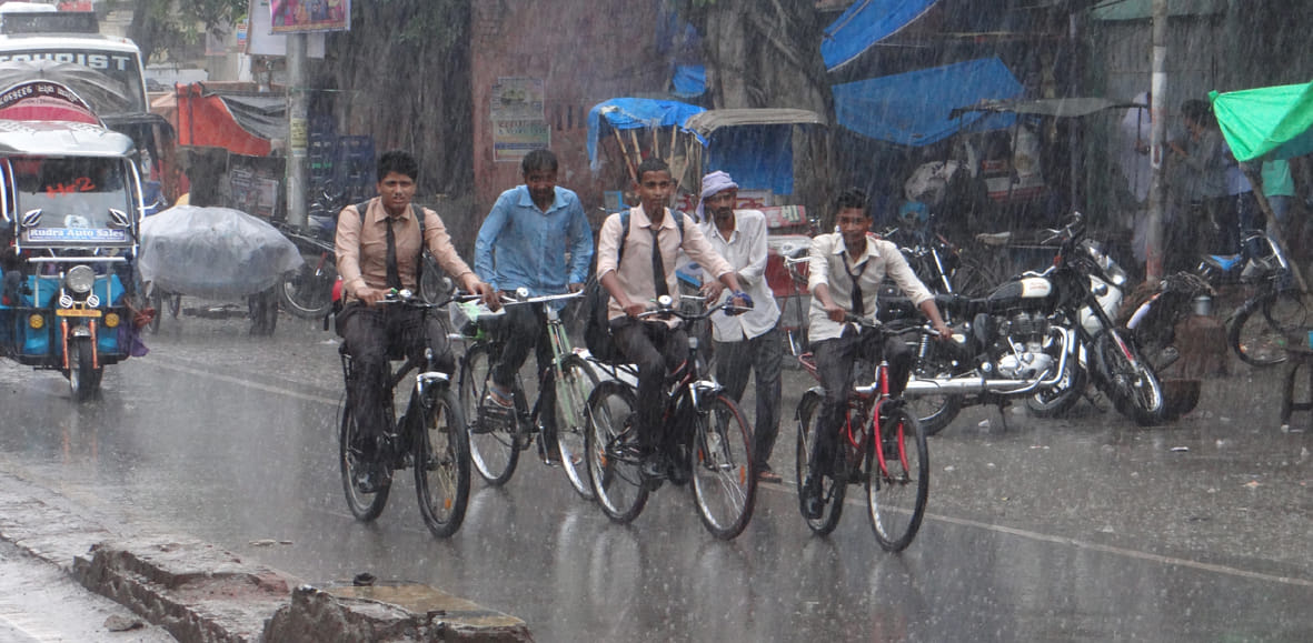 Joy in the farmer with constant rain