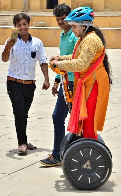 Segway ride at Aamer Mahal