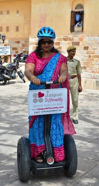 Segway ride at Aamer Mahal