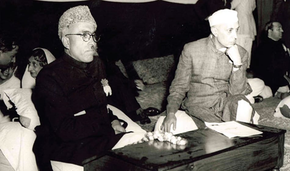 jawaharlal nehru and sheikh abdullah mandu madhya pradesh visit kashmir and india