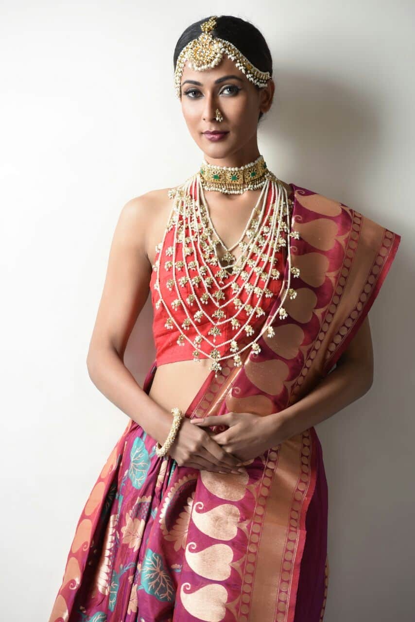 banarasi design saree fashion show in america and dubai