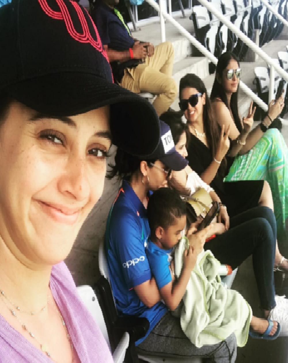 Hazel Keech,Sagarika Ghatge fly to Jamaica to support their husbands