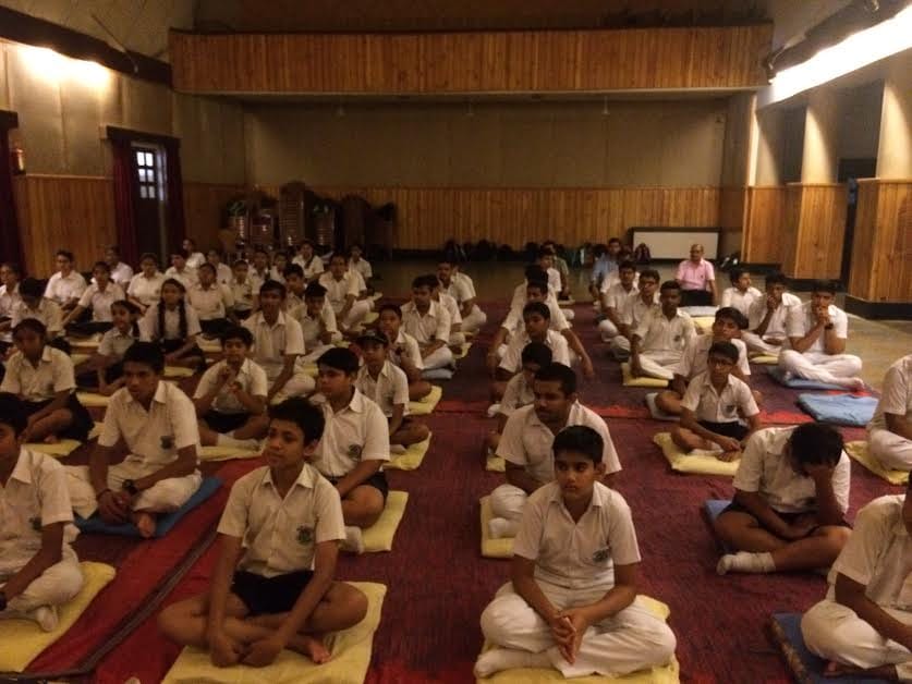 Children took training in Buddhist meditation