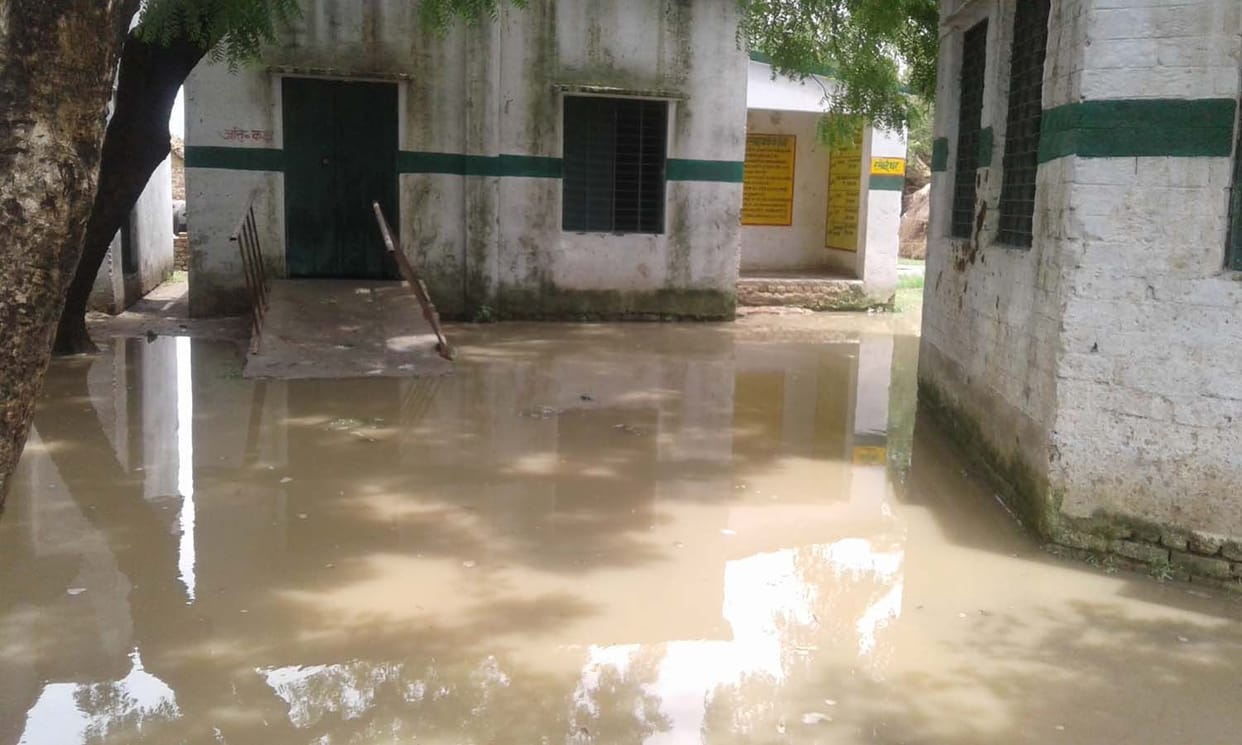 Rain water entered into schools and homes