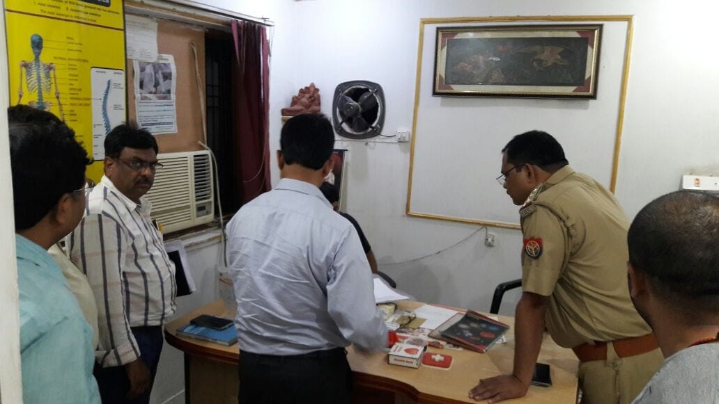 health team raided on a nursing home in Lucknow.