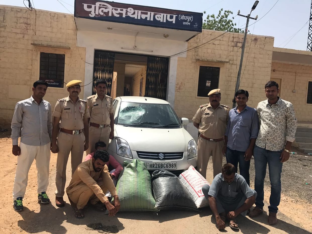 drug peddlers arrested in jodhpur with 44 kilogram doda post