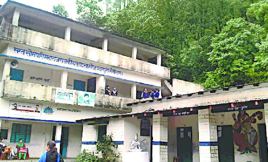 School building damaged