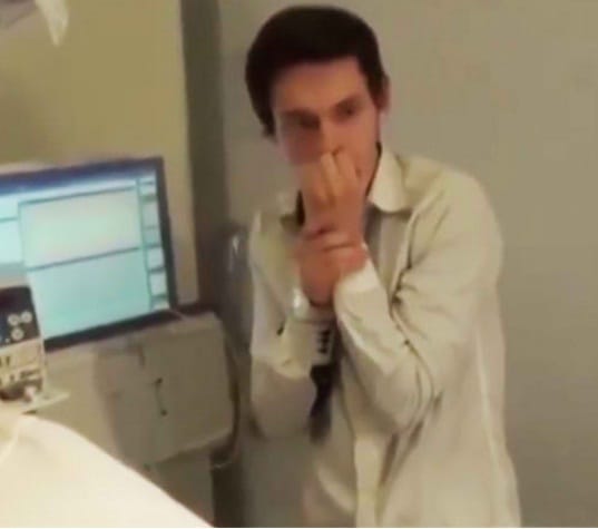 Man making funny faces during delivery of his child and the video is going super viral