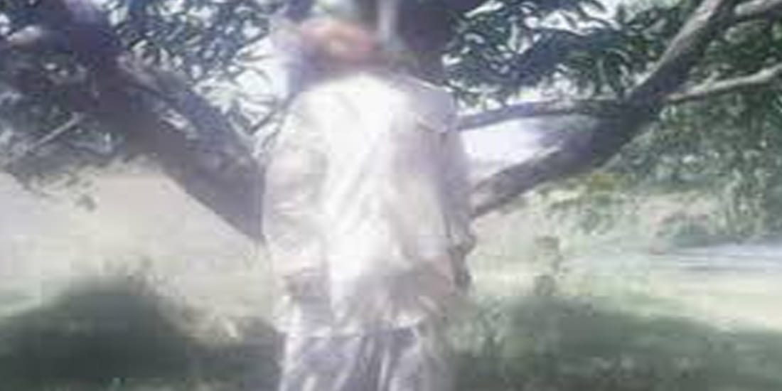 farmer hanged after loosing money 