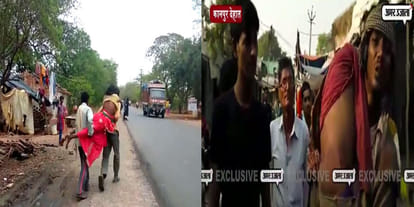 dead body of man carried in a rickshaw at banda
