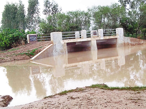 Southone river boom with rain water
