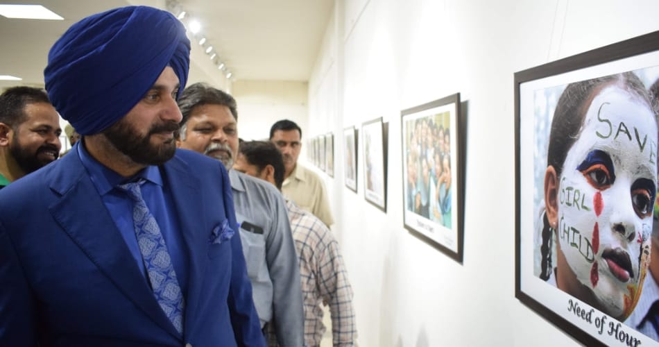 Navjot singh sidhu in PU's Law Audotoriun