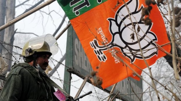 BJP flag hoisting in Lal Chowk