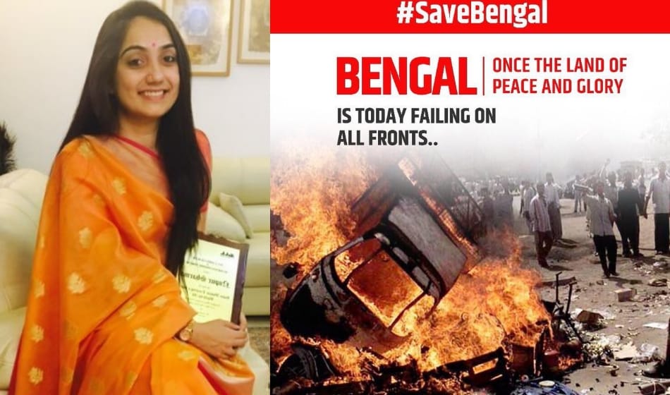 bjp spokesperson nupur sharma shares 2002 gujarat riots photo as bengal violence, get trolled