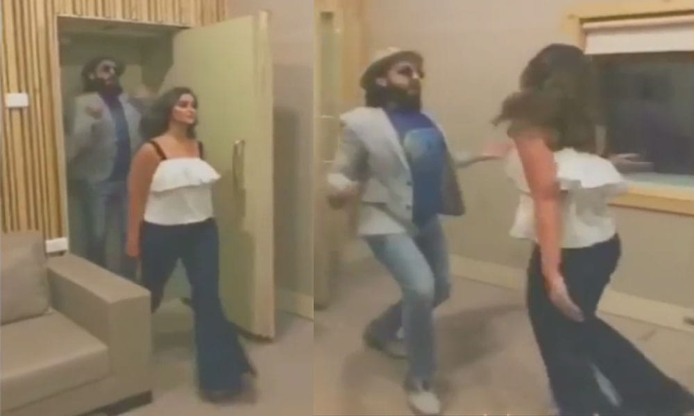 Ranveer Singh tries to woo ileana d'cruz with his moves on the beats of hawa hawa from Mubarakan