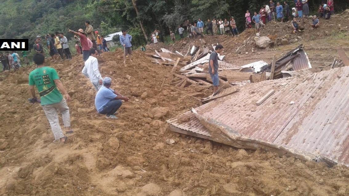 14 people dead in a landslide in Papum pare district of Arunachal Pradesh