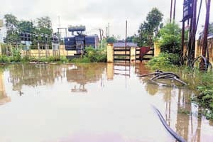 water lodging in poer substation