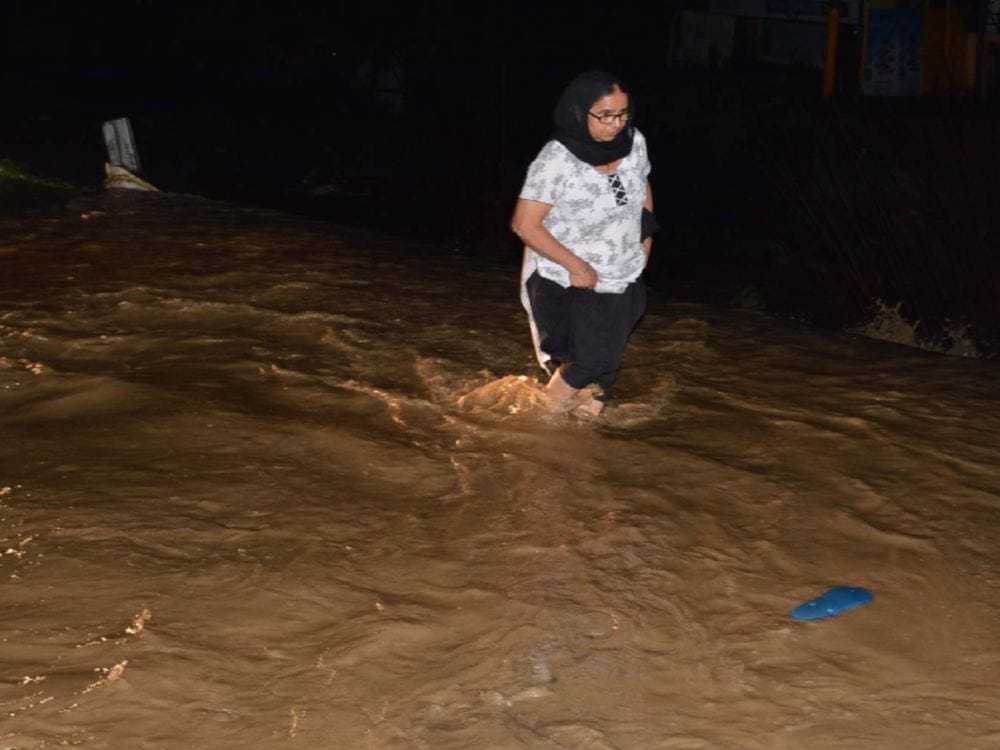 Photos of Water logging after heavy rain in dehradun 