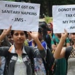 GST: SFI activists post sanitary pads to Arun Jaitely