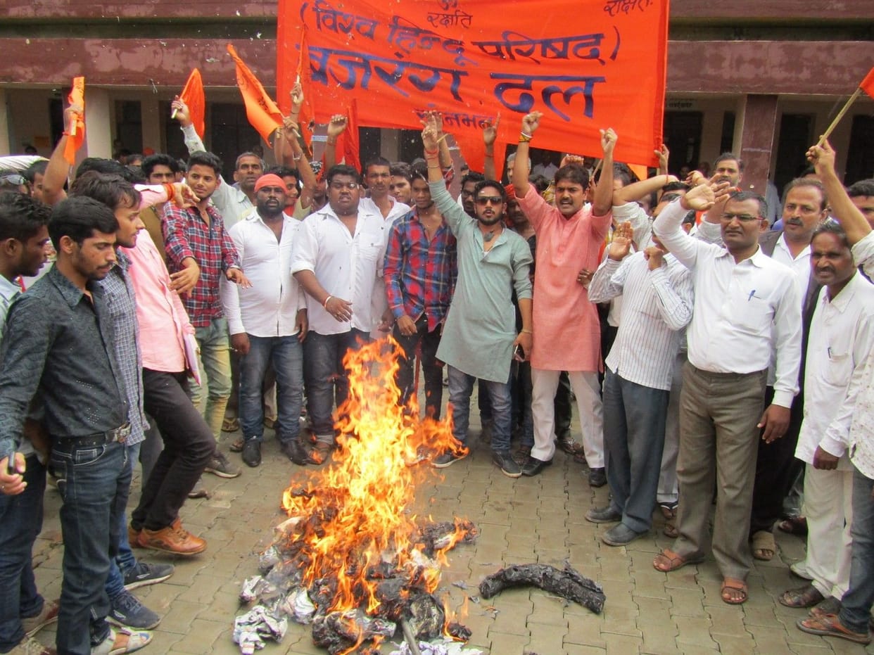 fired effigy of militant 