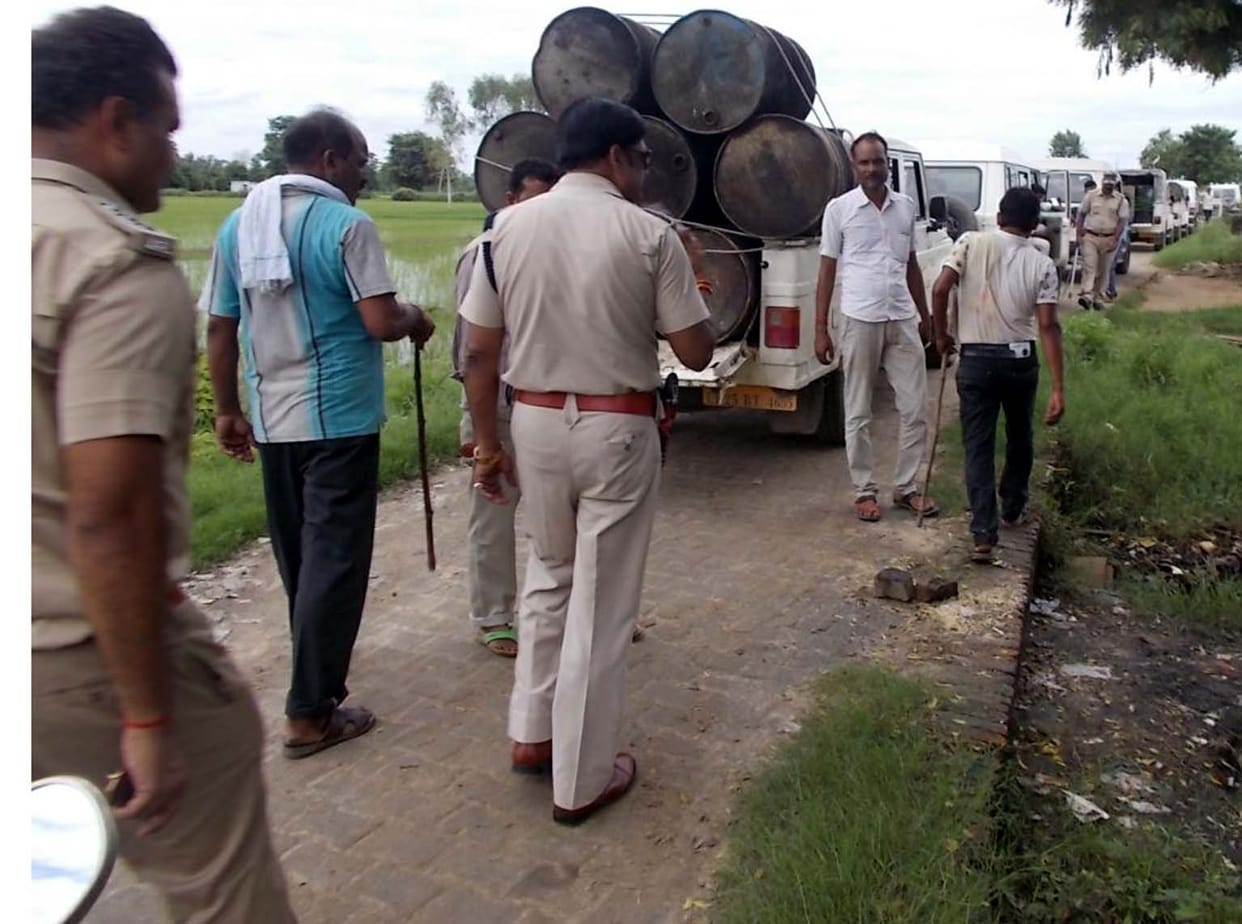 Police recovers illicit liquor making tools during raid