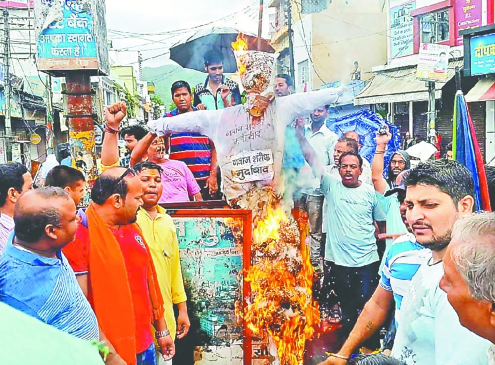 protest people in kotdwara against terrorism and pakistan government