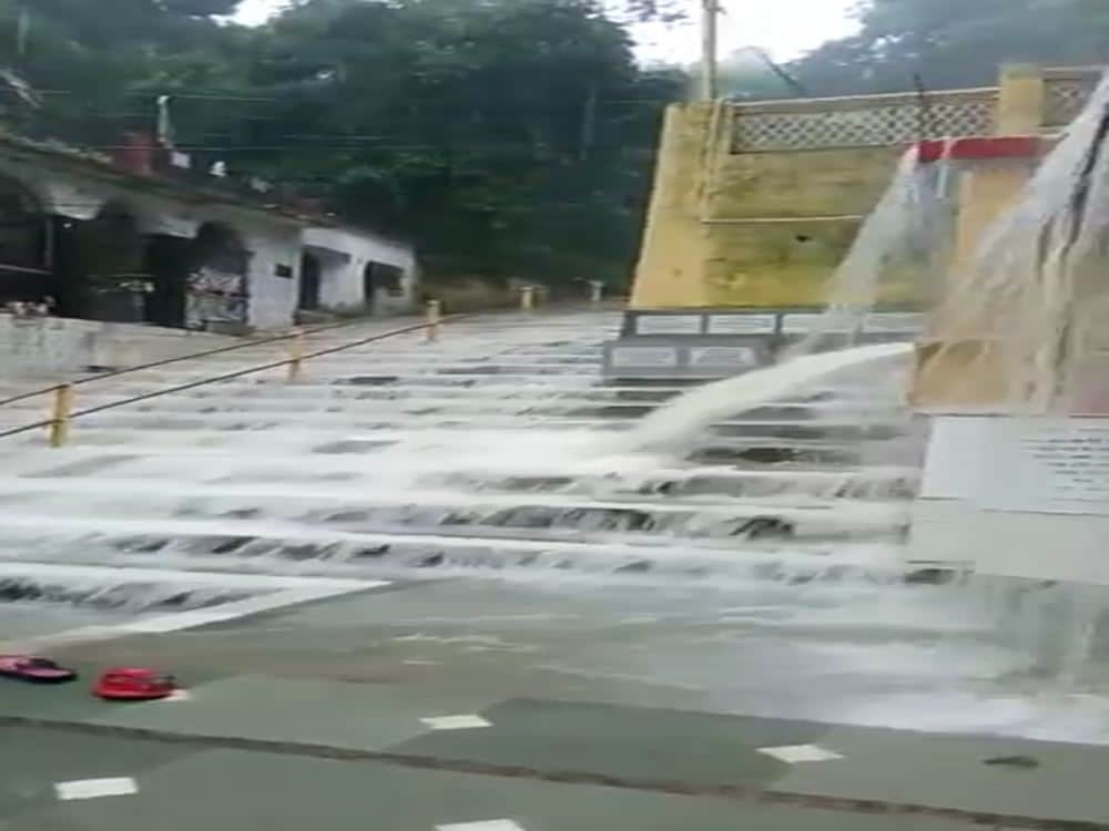 tamsa river water level overflow in tapkeshwar temple