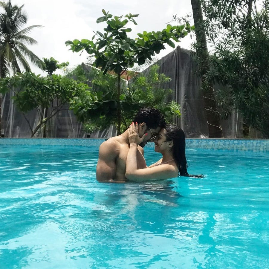 nach baliye couple saman johar and abigail pande enjoying holidays in goa 