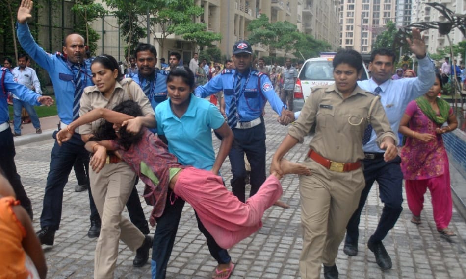 domestic help beaten: maid whose disappearance created all furor in society stayed there by her will