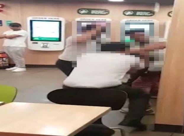 threw a bit of food at server, McDonald’s staff  brutally beats the customer