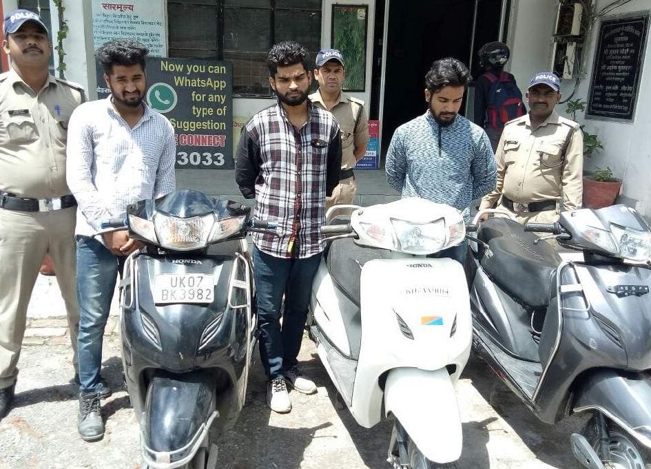 Three students arrested for stolen bikes