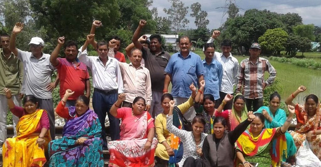 Villagers of Fagpur performed against railway