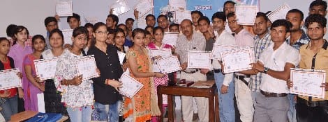 Certificates distributed to trainees