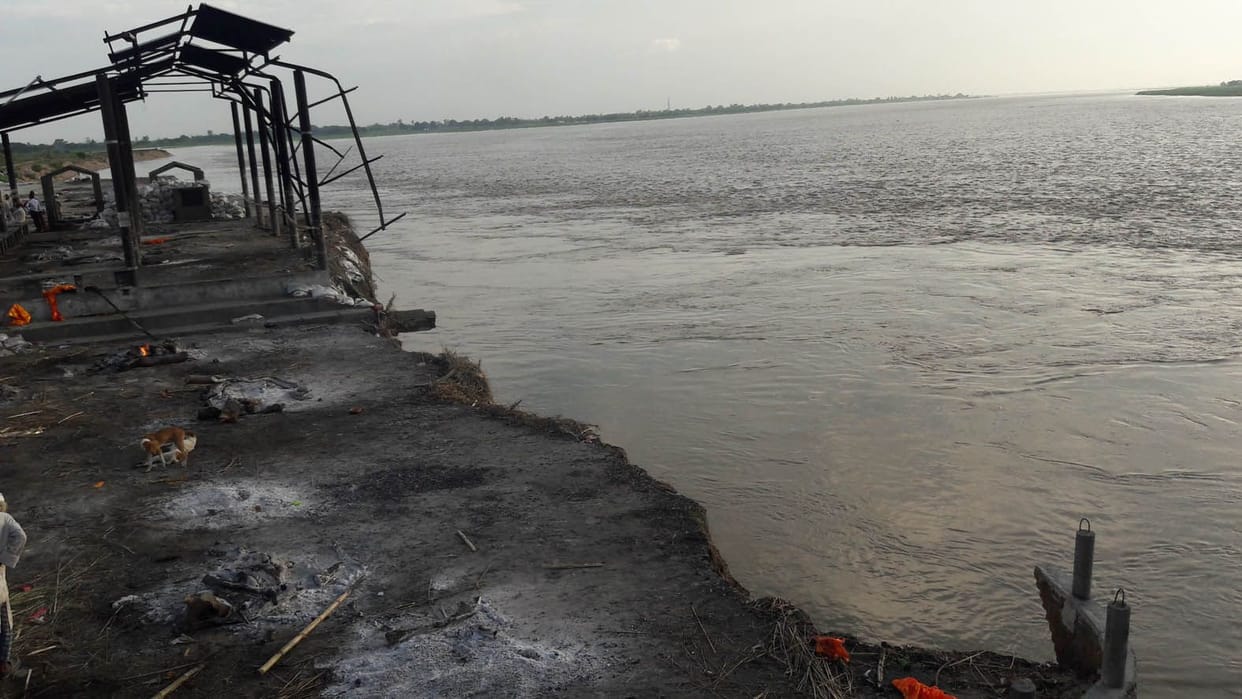Ghaghra again on elevation, merges into the river Pilar river