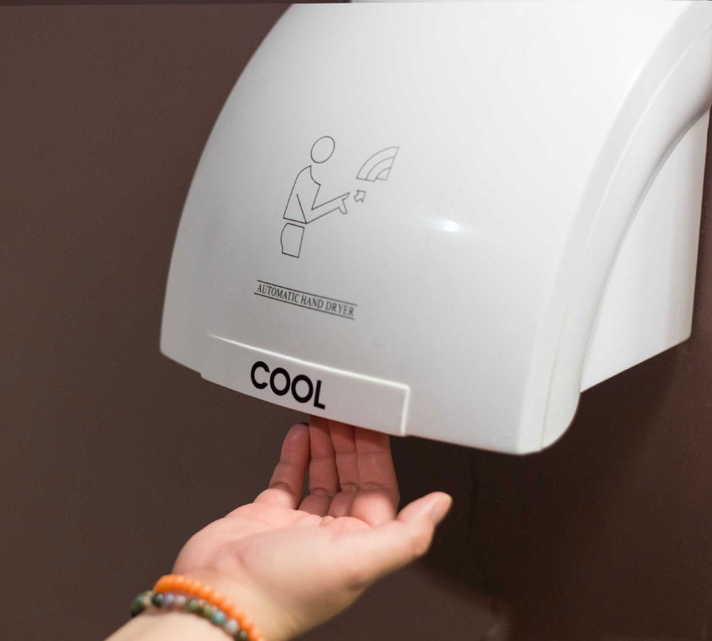 Drying your hands from the dryer can cause you sickness