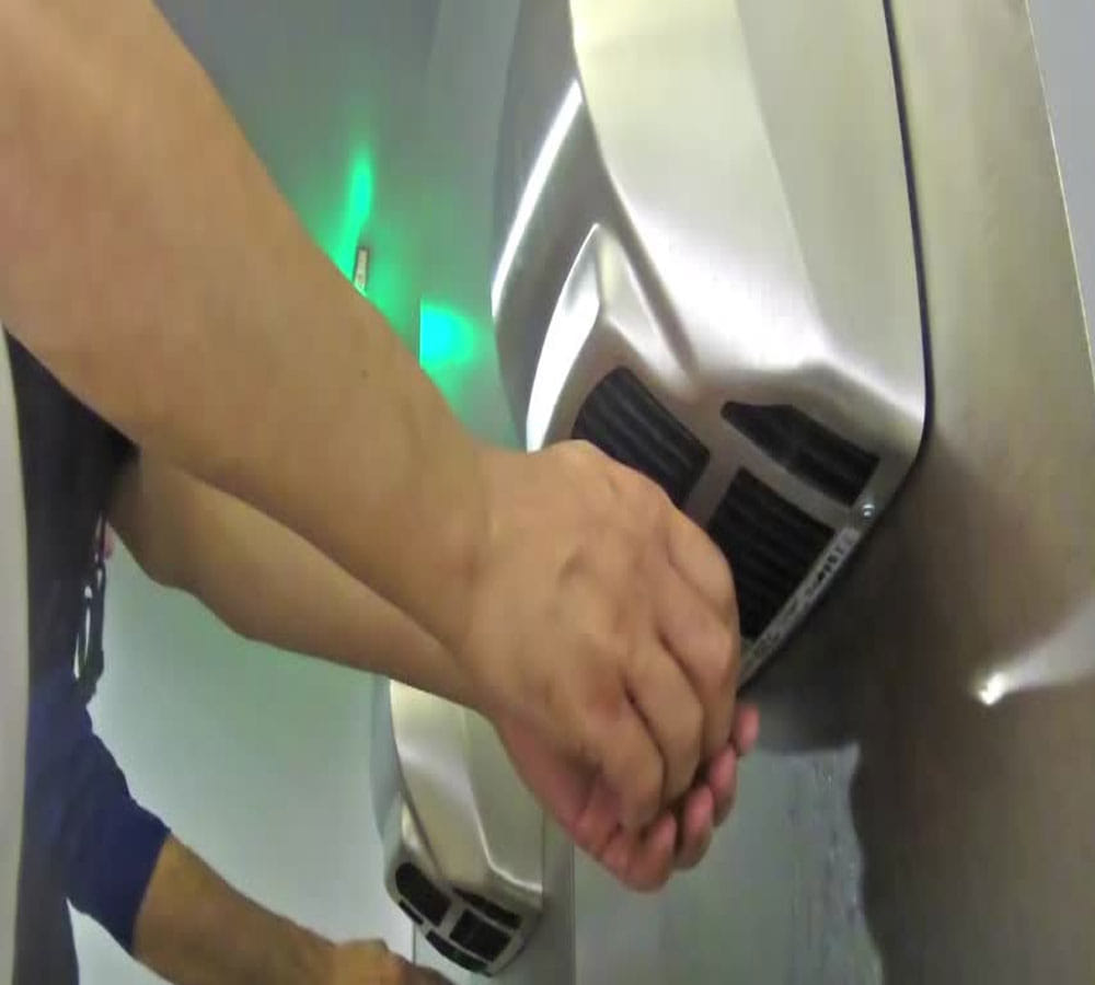 Drying your hands from the dryer can cause you sickness