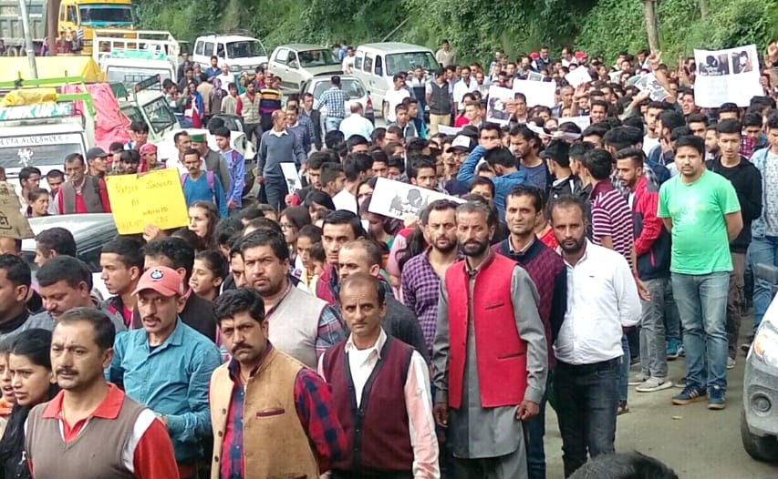 Chakka Jam and People protest on Kotkhai rape and Murder case.