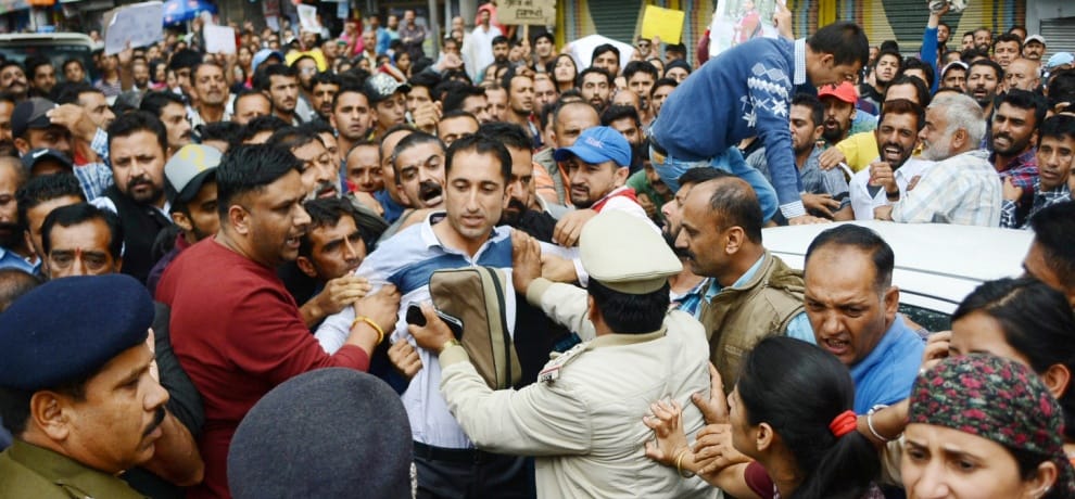 Kotkhai gangrape and murder case Rape Accused Beaten Up With Shoes by woman