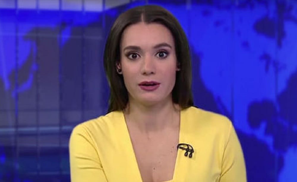 News anchor was doing live bulletin while this   animal interrupted her