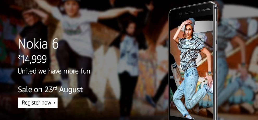 Nokia 6 Registrations starts on Amazon India, sale starts from 23 august
