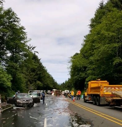 Watch how eels destroyed luxury cars in a road   accident at Oregon in the USA 