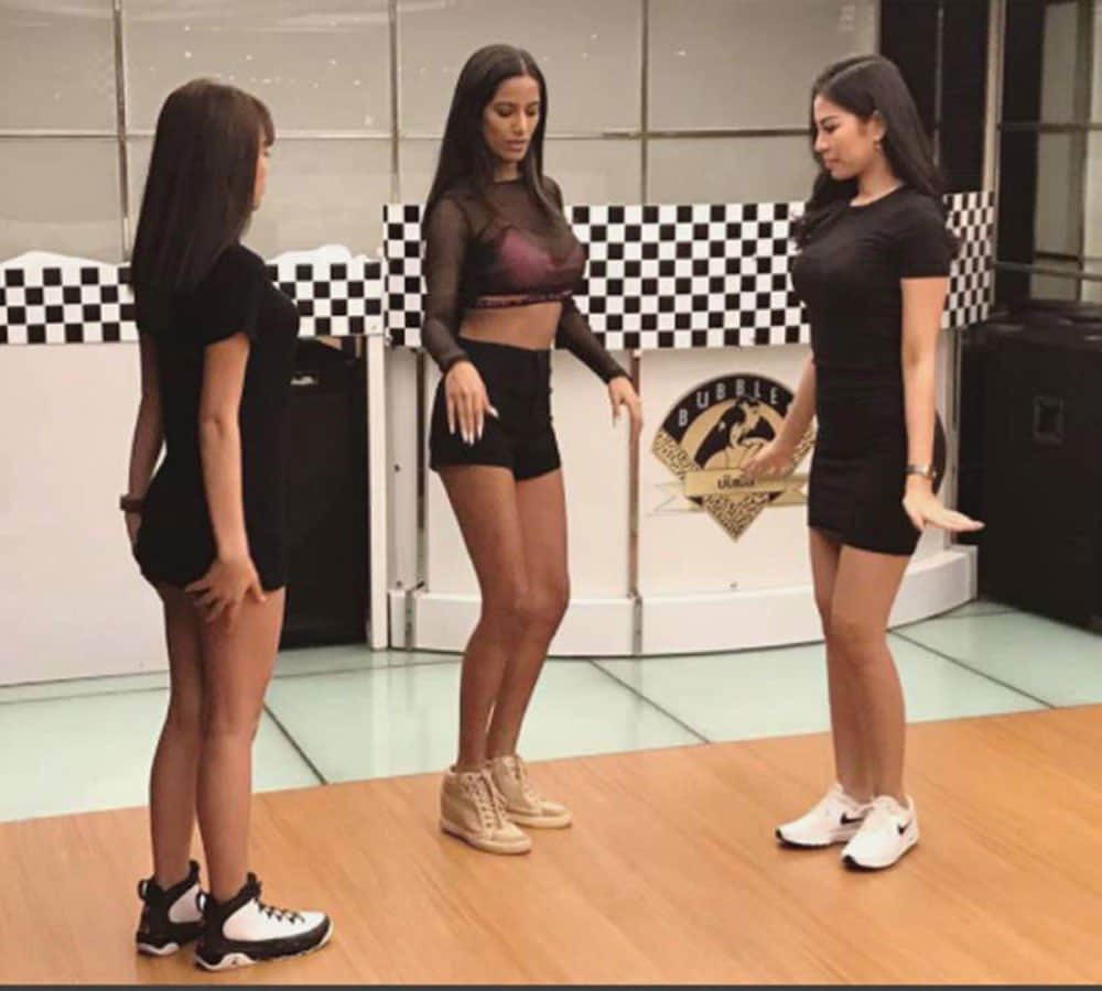 Poonam Pandey teaches sexy Bollywood moves to Indonesian models in Bangkok